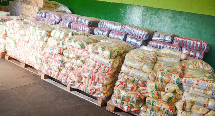 Ação Social recebe 8,5 toneladas de alimentos da CONAB