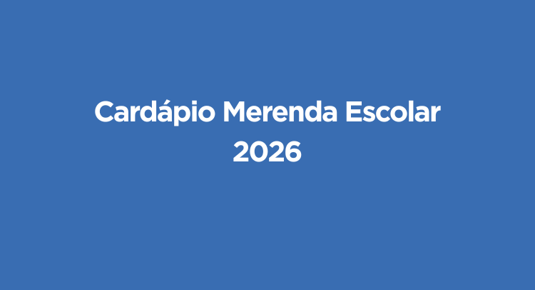 Cardápio Merenda 2026