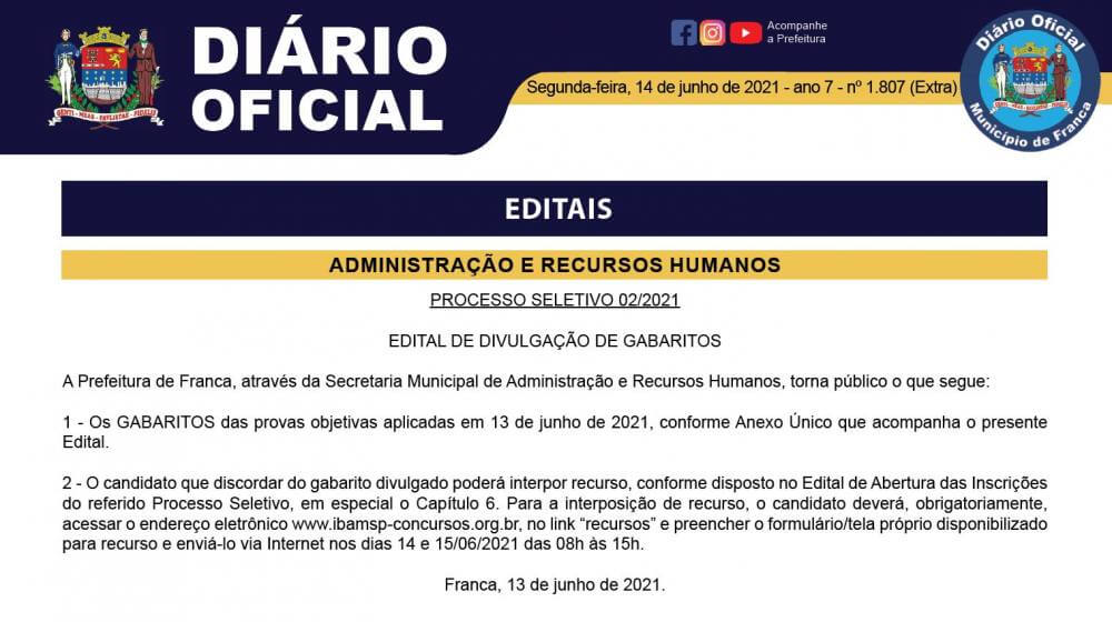 Prefeitura publica gabaritos das provas do Processo Seletivo da Saúde