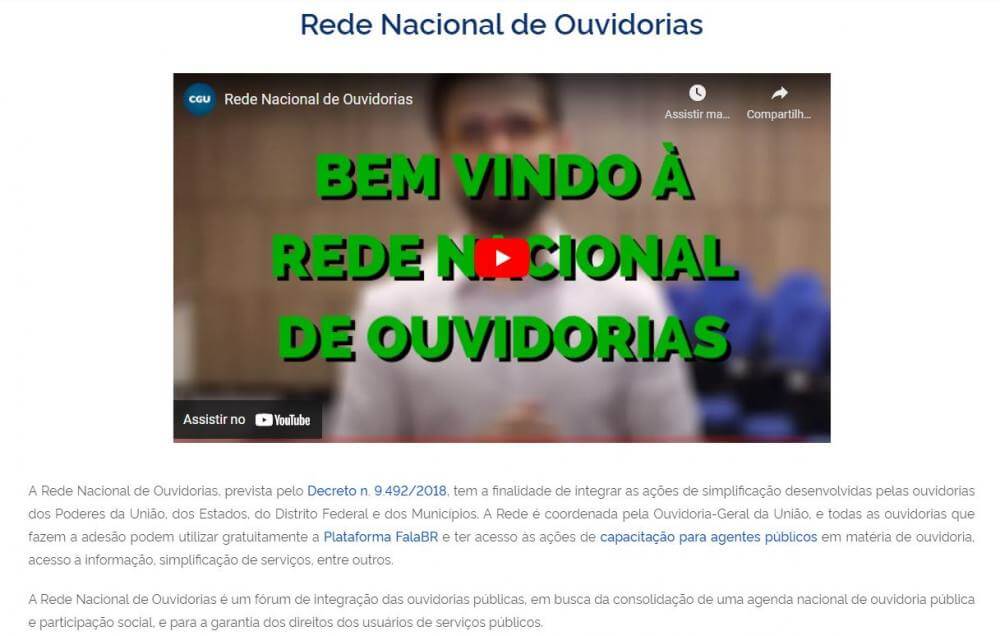 Franca na Rede Nacional de Ouvidorias