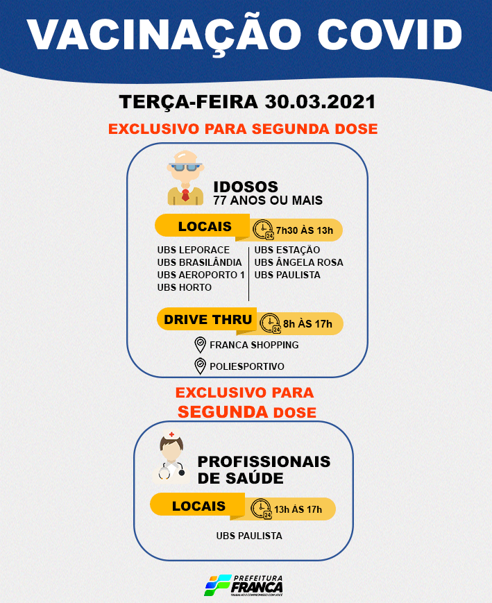 Saúde inicia atendimento da segunda dose de idosos com 77 anos ou mais
