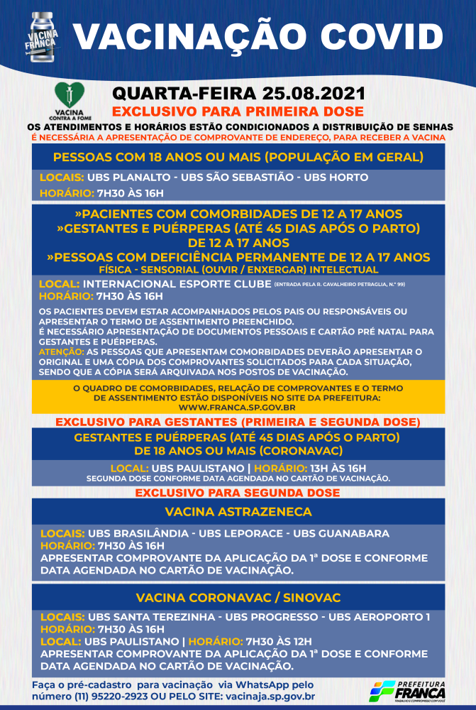 Pessoas com idade de 12 a 17 anos continuam sendo vacinadas contra a Covid