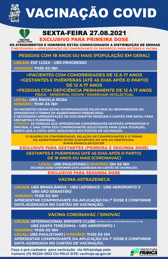 Pessoas de 12 a 17 anos com comorbidades continuam sendo imunizadas nesta sexta-feira