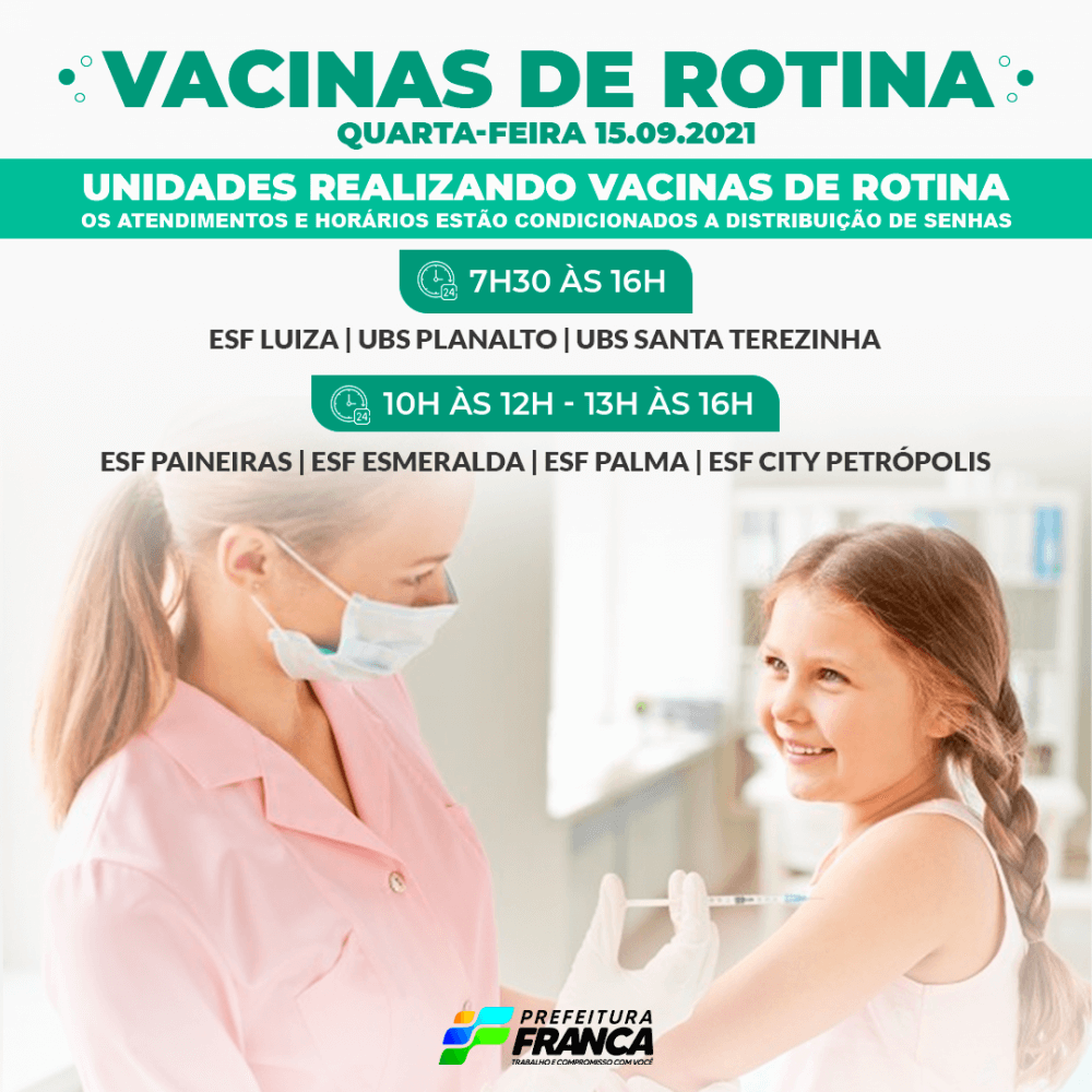 Vacinação contra Influenza e vacinação de rotina