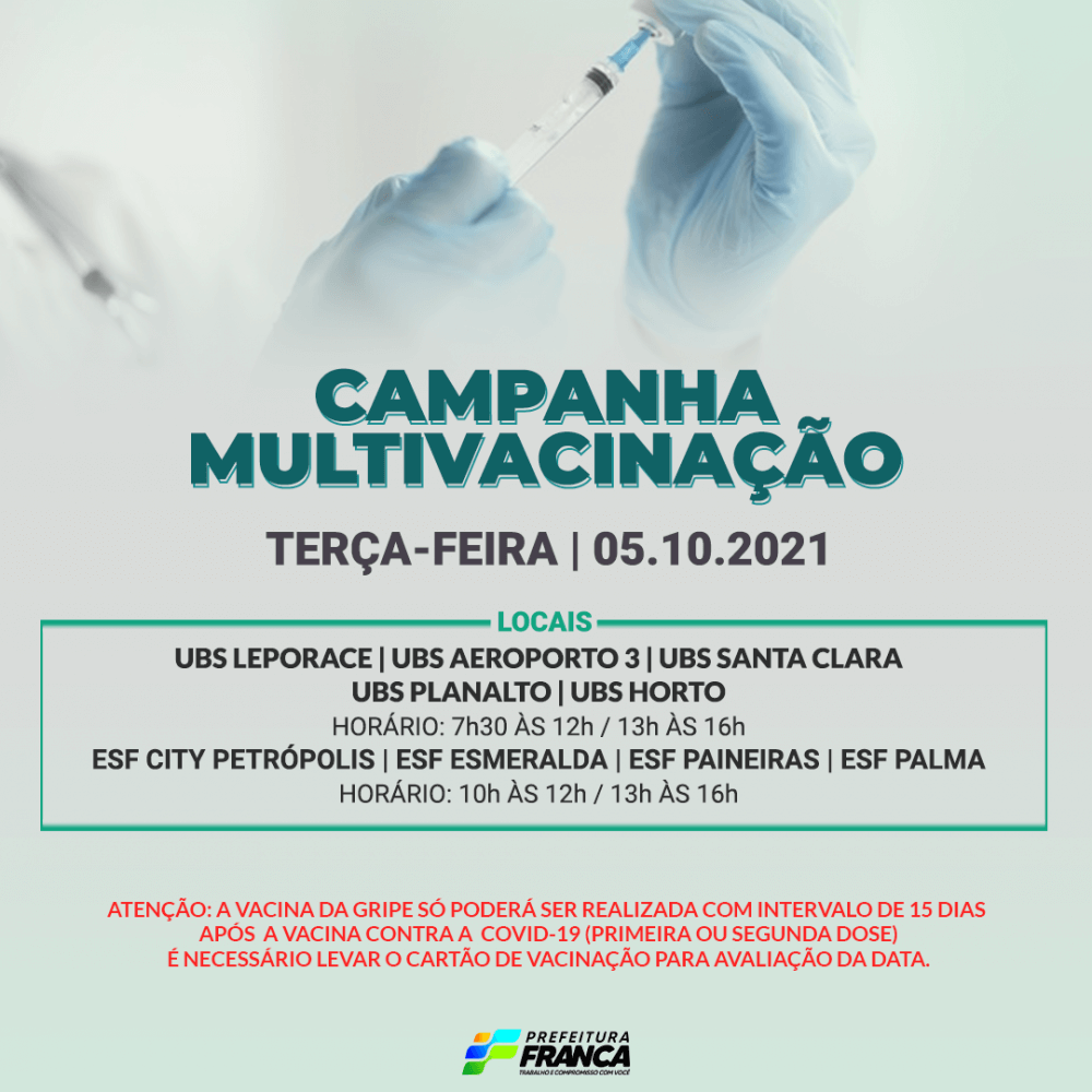 Saúde inicia Campanha de Multivacinação para crianças e adolescentes