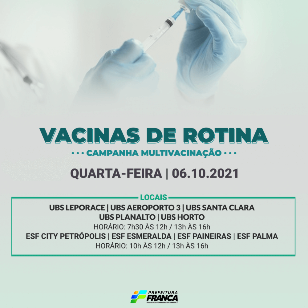 Campanha Nacional de Multivacinação (Vacinas de Rotina)