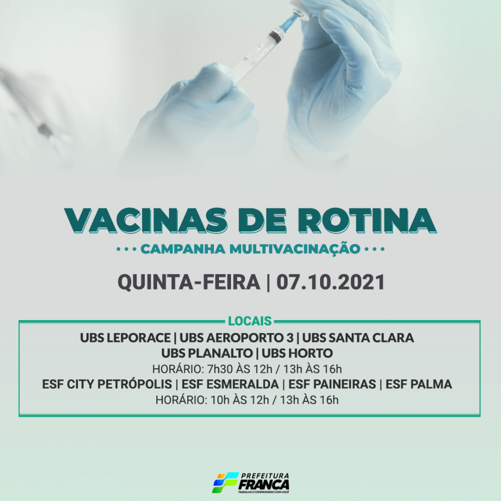 Campanha Nacional de Multivacinação (Vacinas de Rotina)