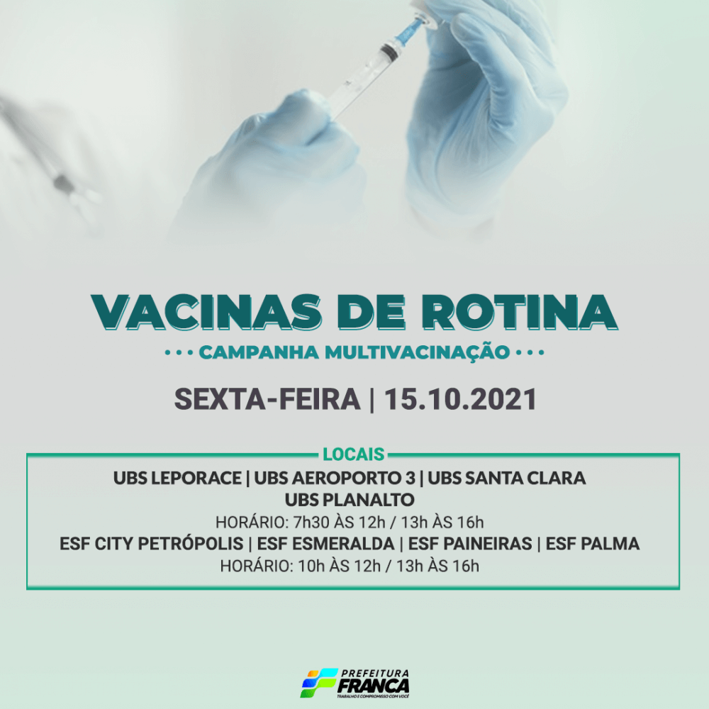 Campanha Nacional de Multivacinação (Vacinas de Rotina)