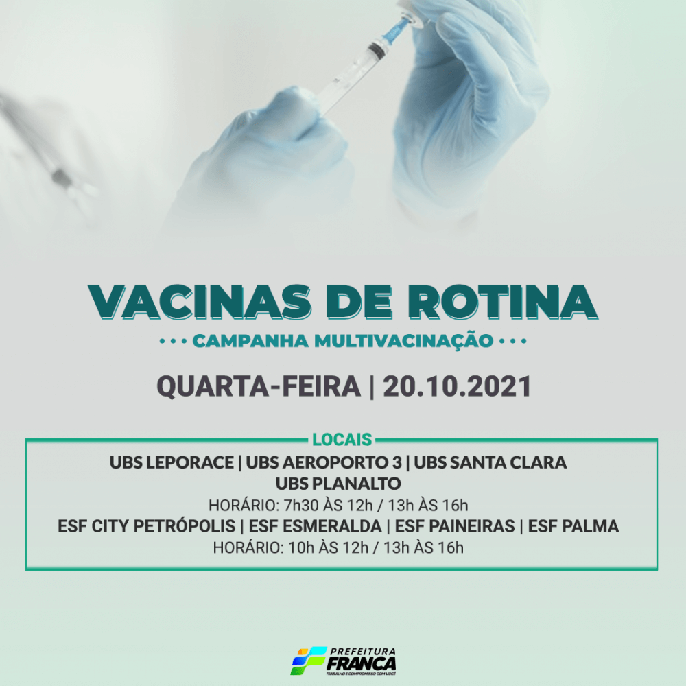 Campanha Nacional de Multivacinação (Vacinas de Rotina)