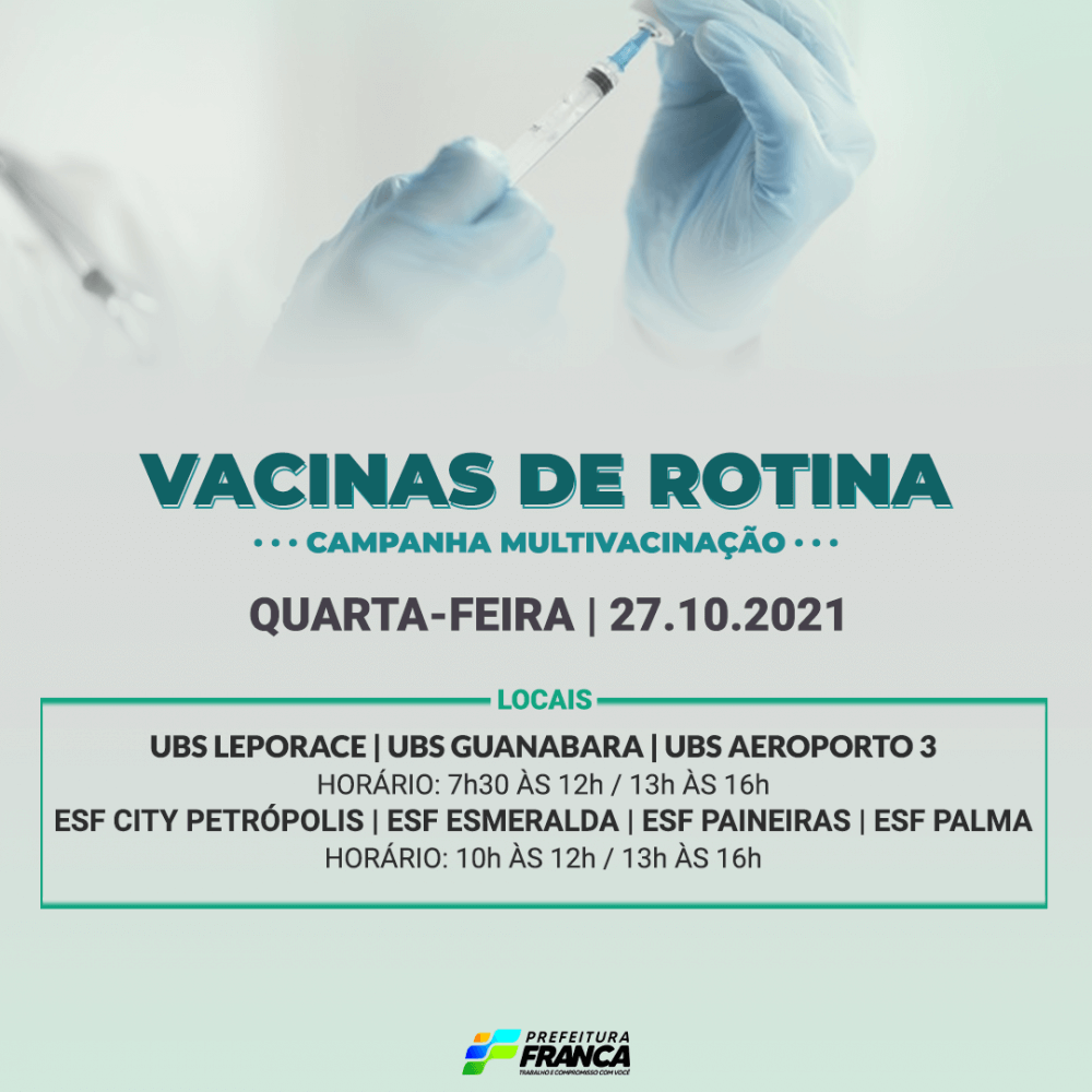 Campanha Nacional de Multivacinação (Vacinas de Rotina)