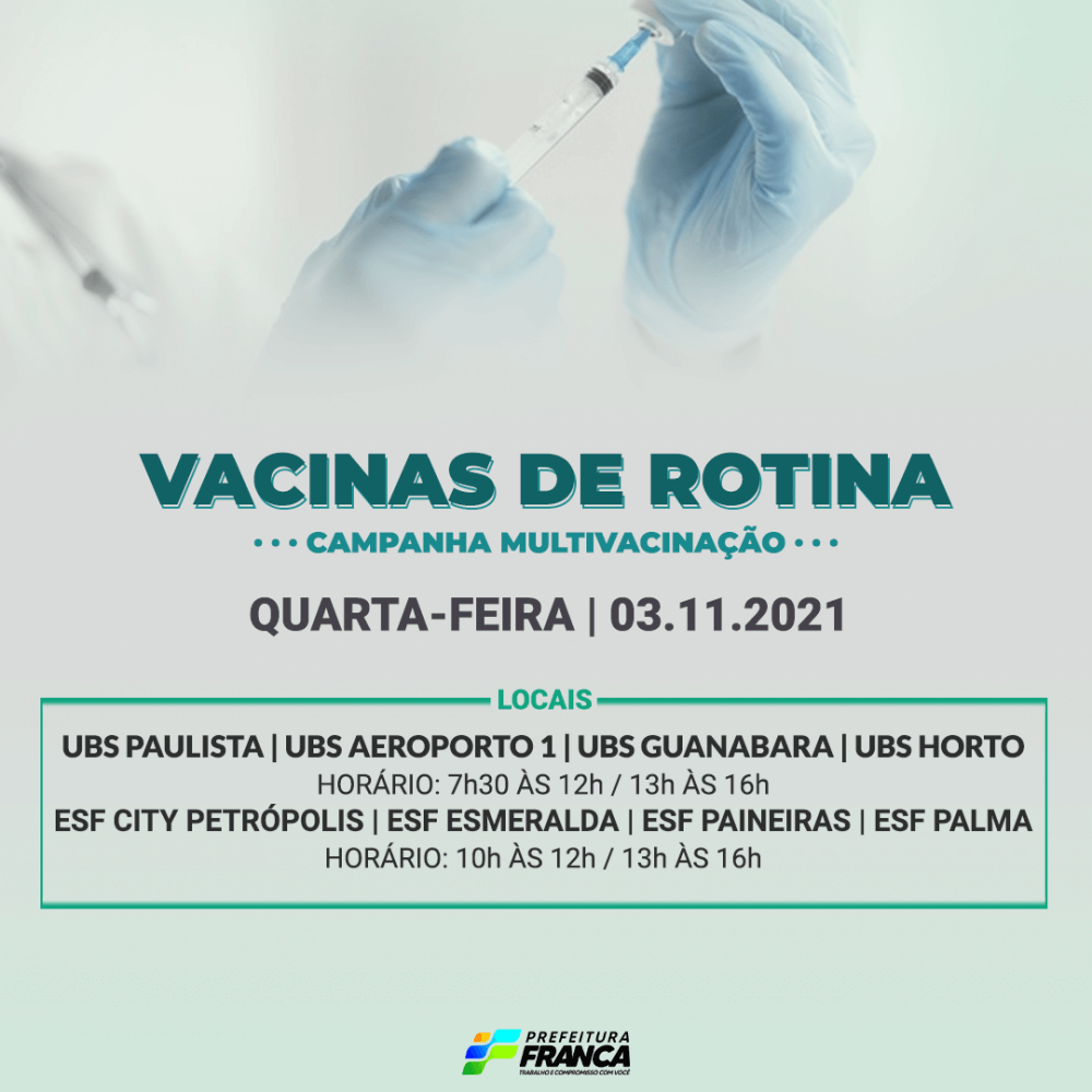 Campanha Nacional de Multivacinação (Vacinas de Rotina)