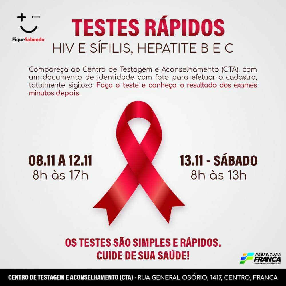 Saúde inicia Campanha Fique Sabendo na próxima segunda-feira