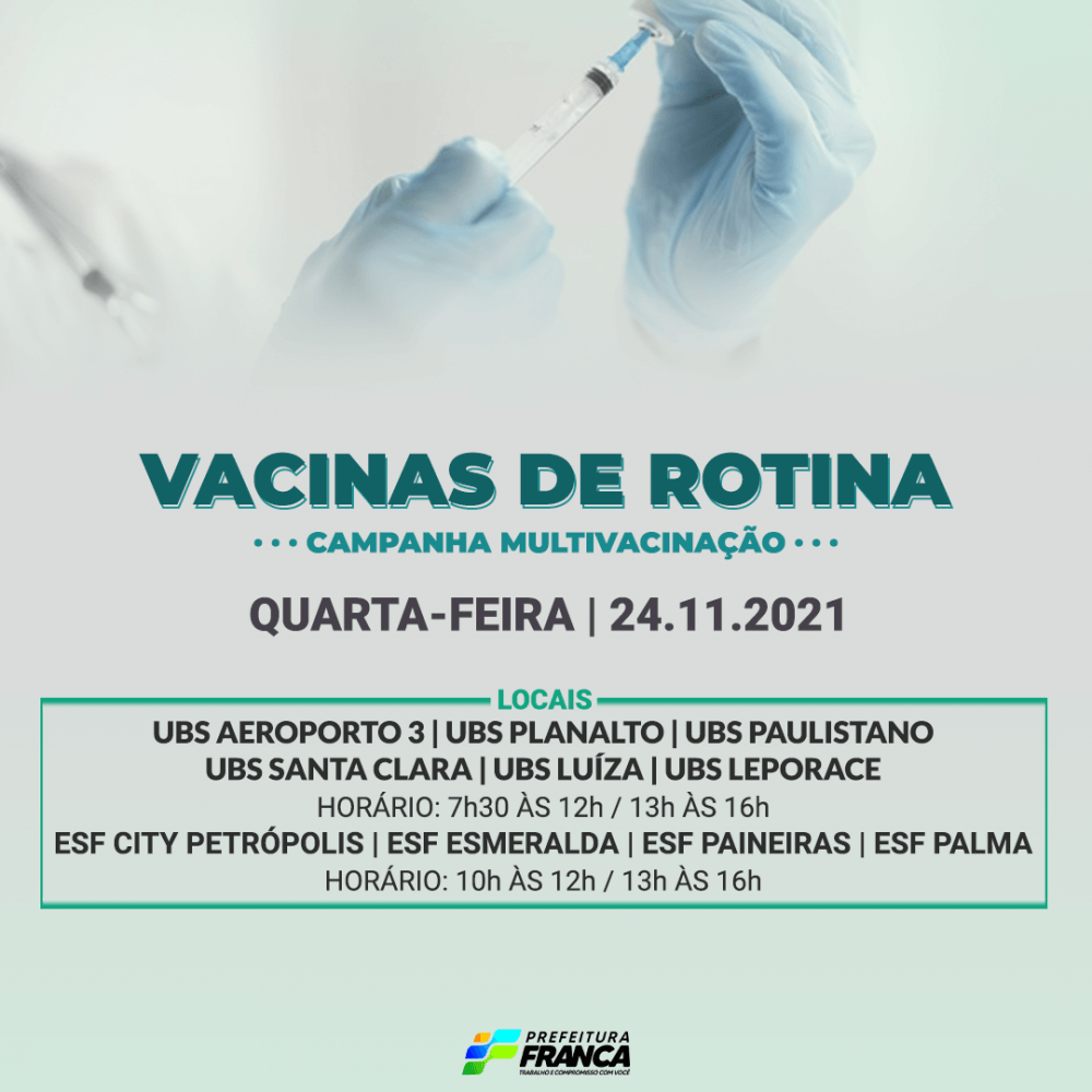 Campanha Nacional de Multivacinação (Vacinas de Rotina)