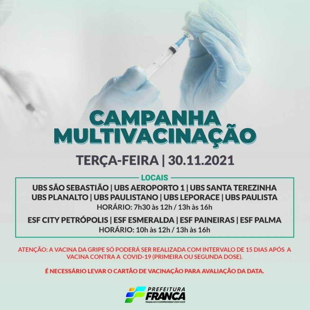 Campanha Nacional de Multivacinação (Vacinas de Rotina)