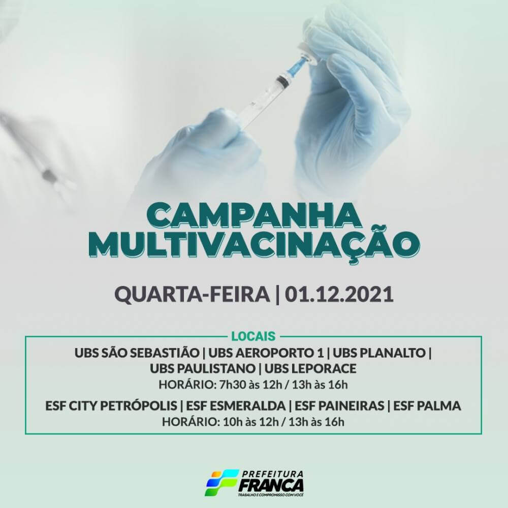 Campanha Nacional de Multivacinação (Vacinas de Rotina)