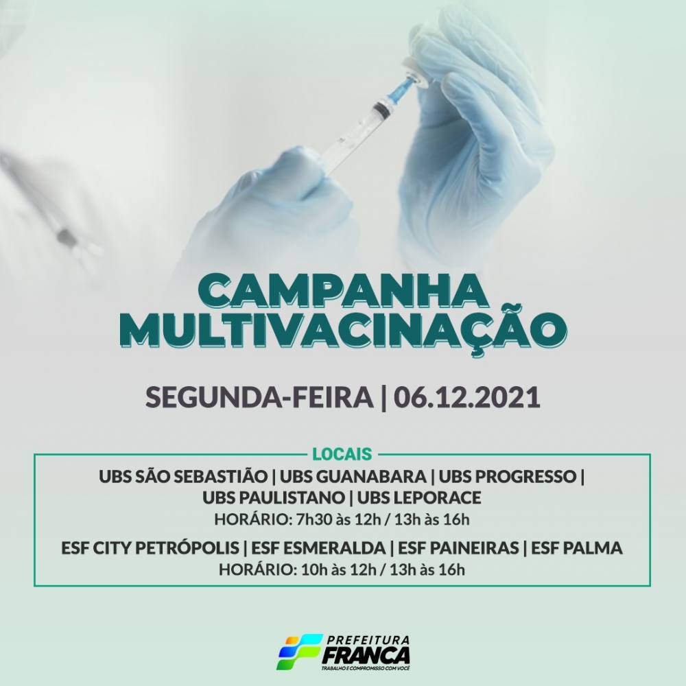 Campanha Nacional de Multivacinação (Vacinas de Rotina)