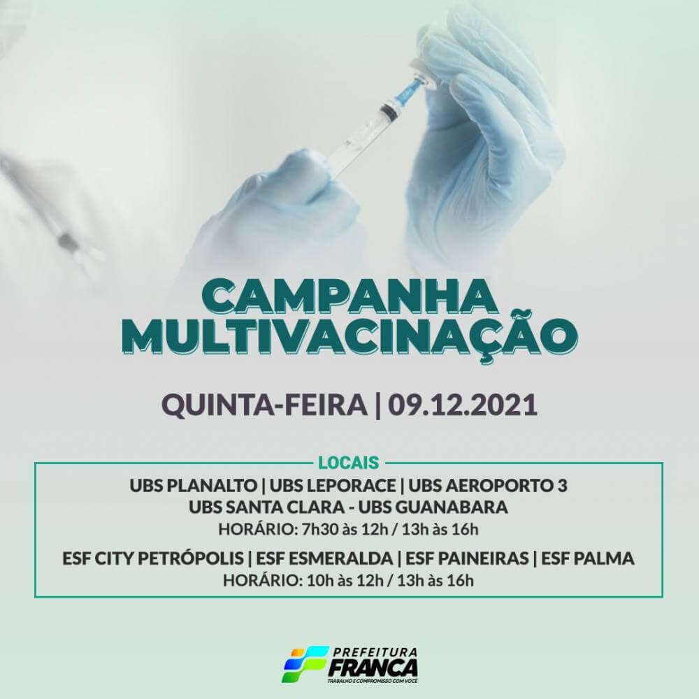 Campanha Nacional de Multivacinação (Vacinas de Rotina)