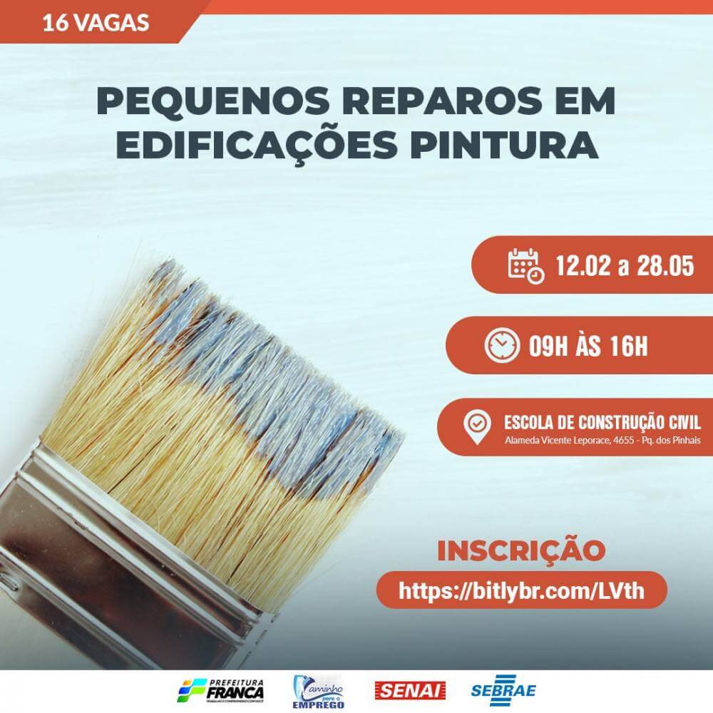 Caminho para o Emprego tem 23 vagas para cursos da construção civil