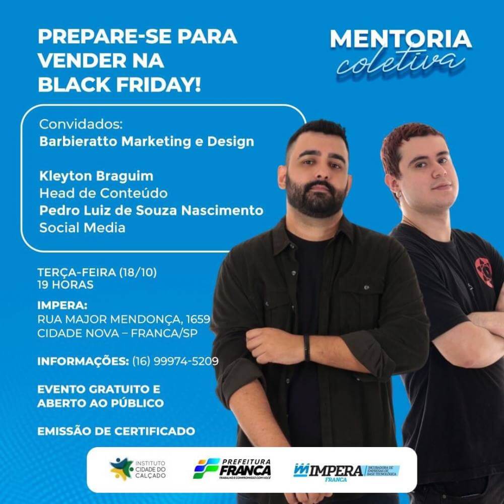 Impera Franca promove mentoria coletiva sobre Black Friday