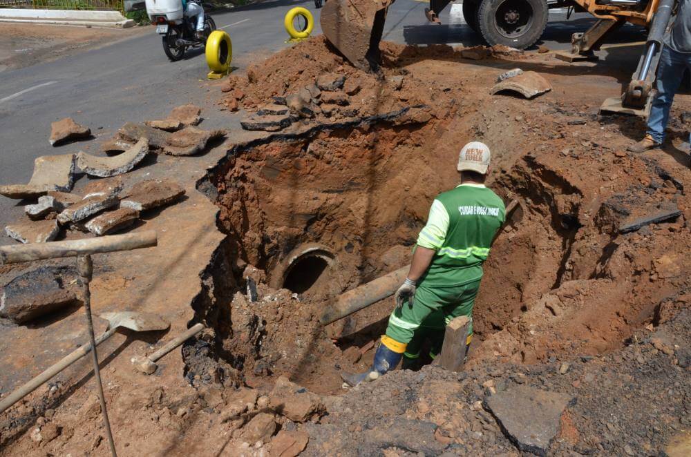 Infraestrutura recupera galerias na Av. Hélio Palermo