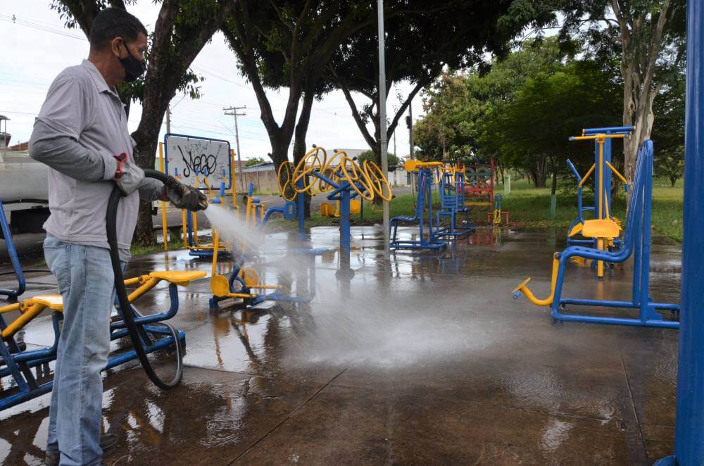 Academia ao Ar Livre recebe manutenção