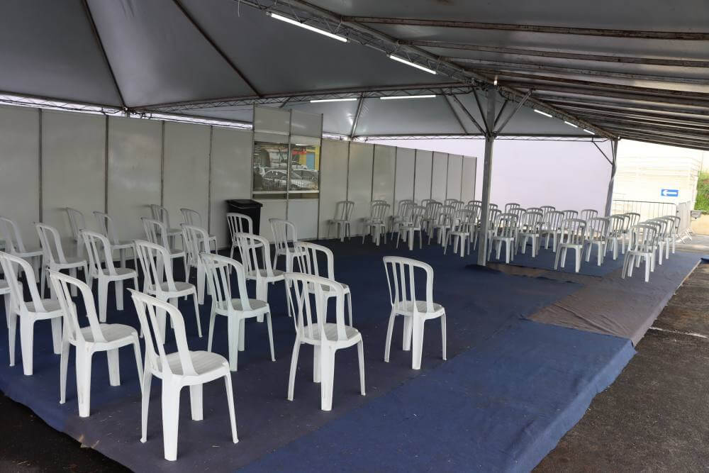 Tenda de testagem de Covid-19 inicia atendimento no Pronto-Socorro