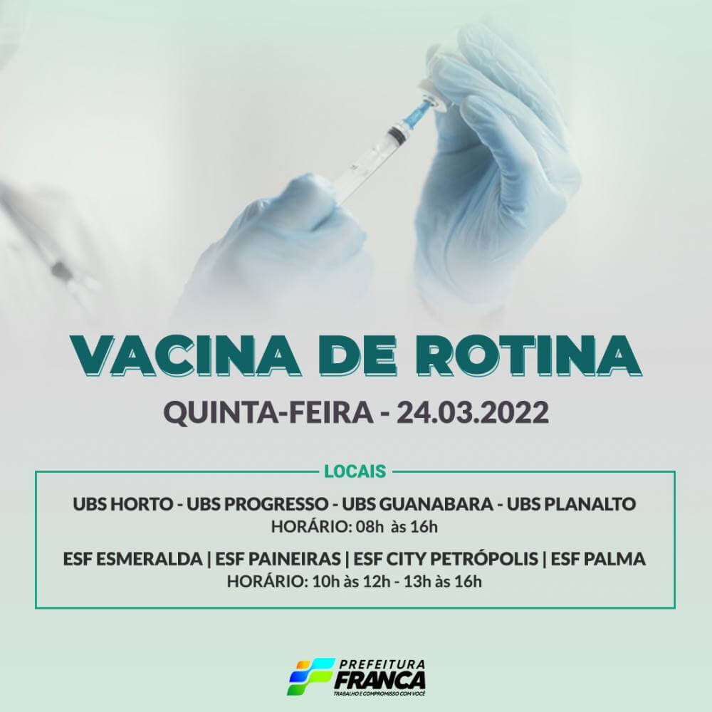 Campanha Nacional de Multivacinação (Vacinas de Rotina)