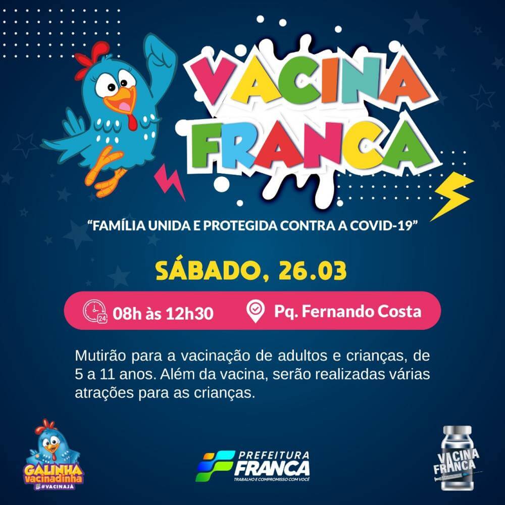 Saúde promove 2º Vacina Franca no Parque Fernando Costa