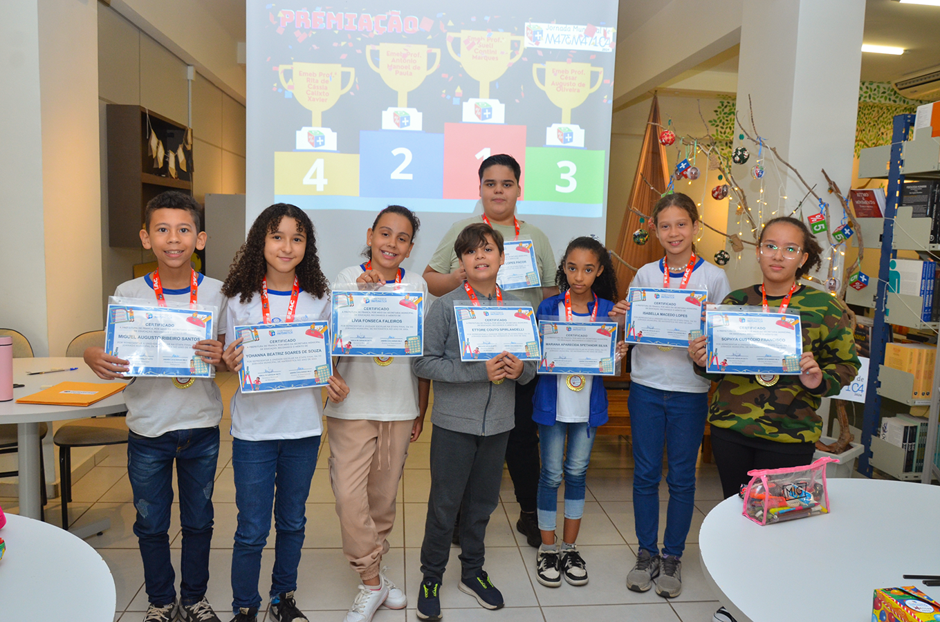 Educação premia campeões da Jornada Municipal de Matemática