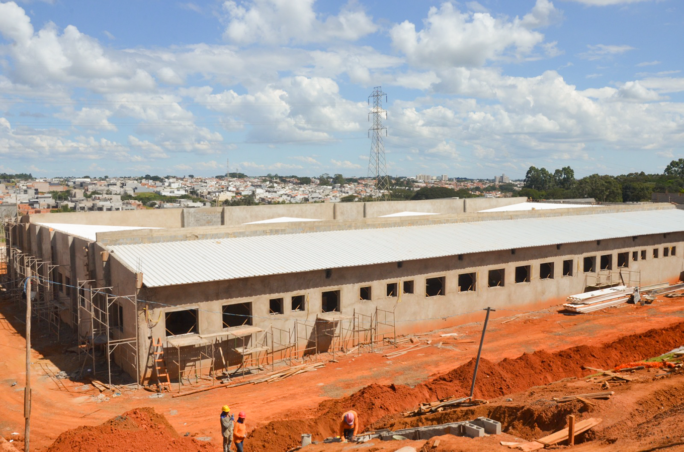 Obras do novo NGA estão com dois blocos cobertos