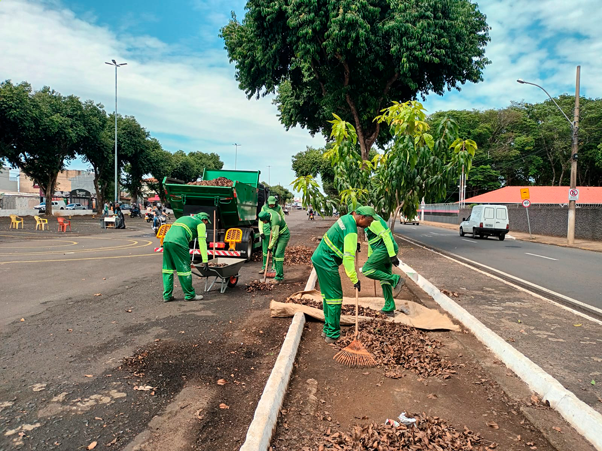 Avenidas recebem serviços de limpeza