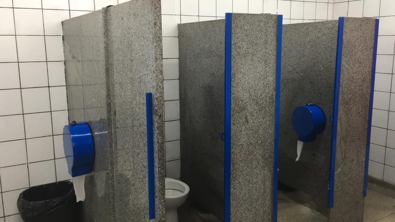 Sanitários femininos são concluídos no Terminal Central