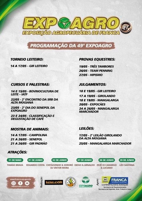 Programação 49ª Expoagro