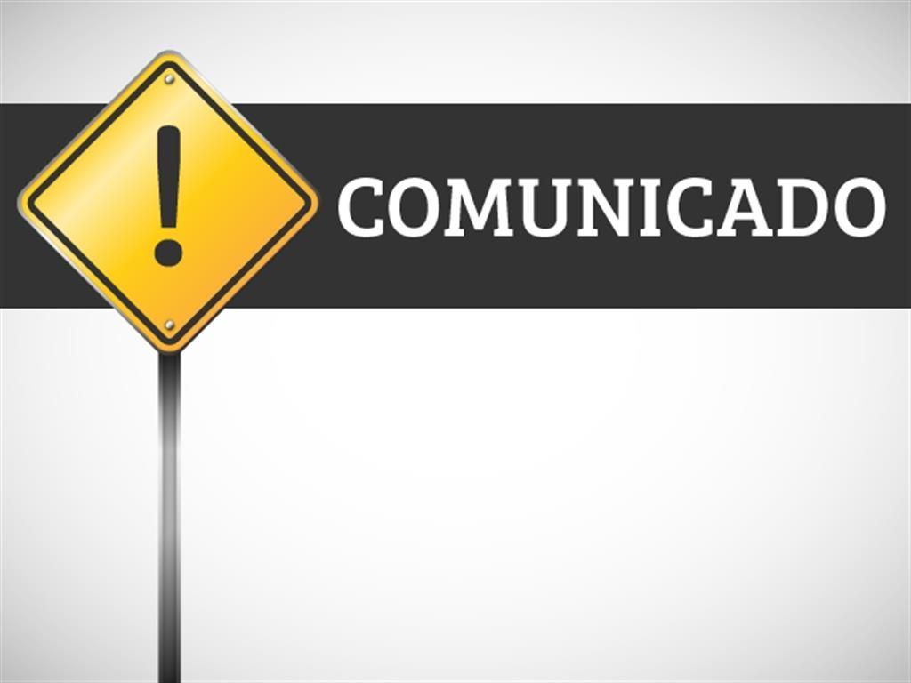 Comunicado de interdição na área central