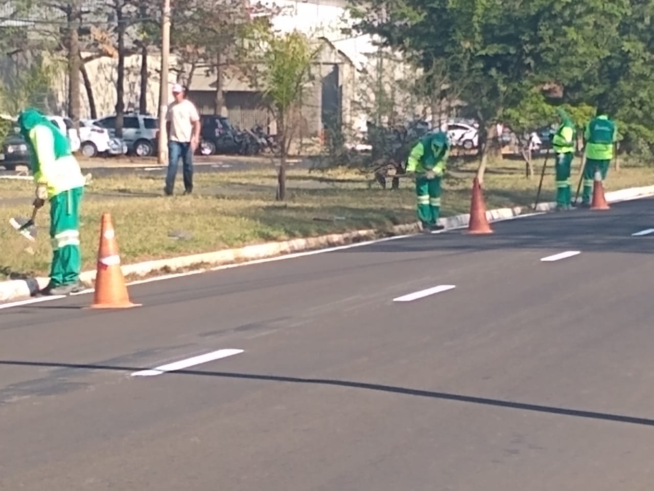 Equipes reforçam manutenção em canteiros de Avenidas