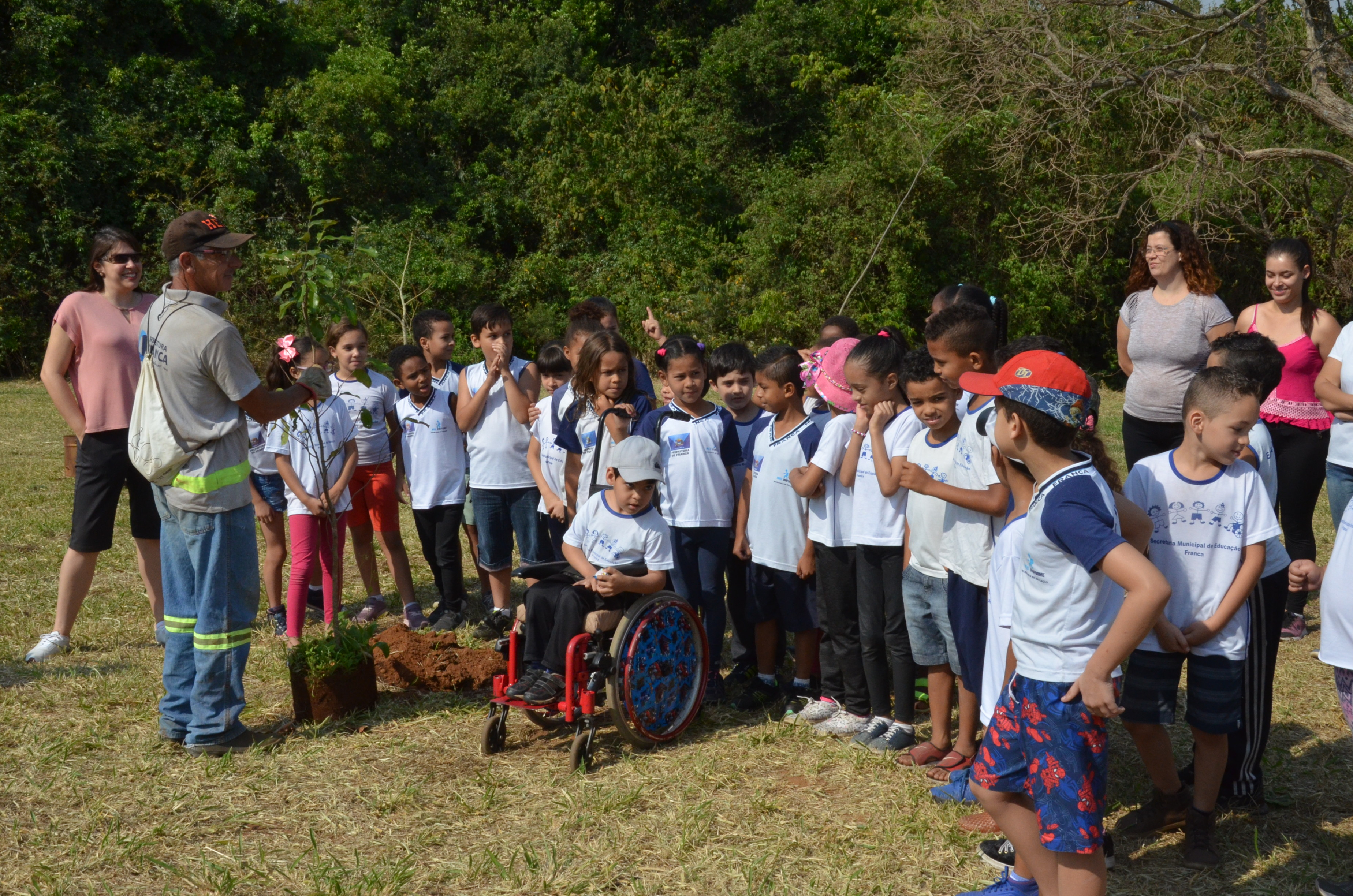 Alunos da Escola Maria Antônia plantaram árvores em área de preservação