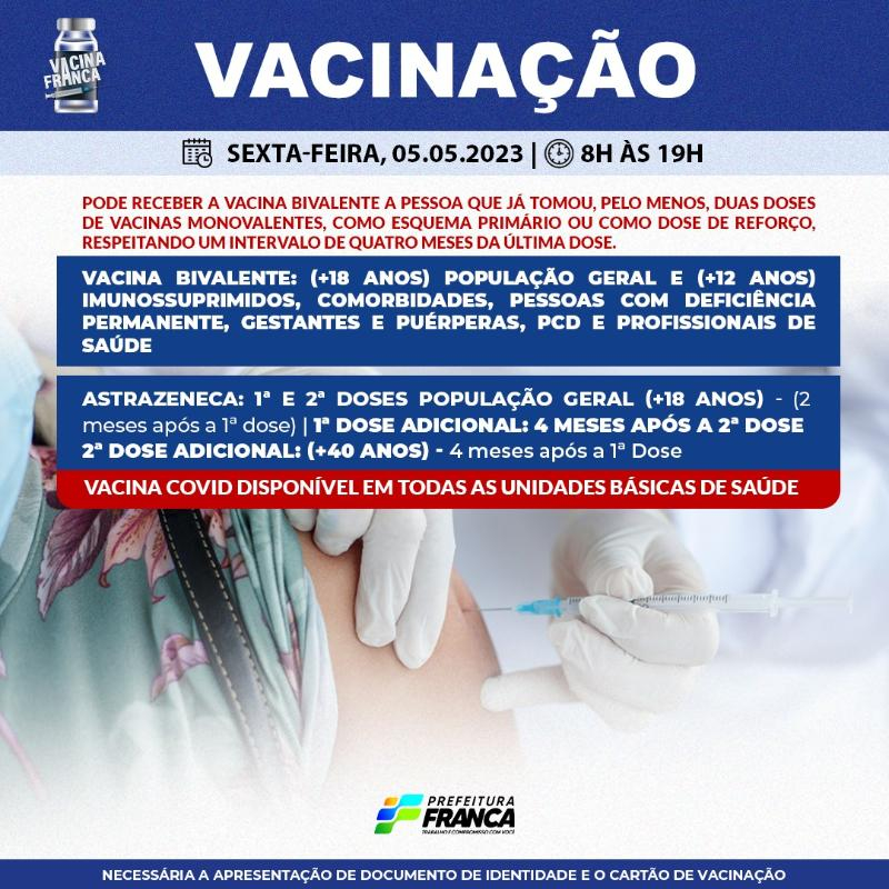 Confira a programação da Campanha de Vacinação contra a COVID-19