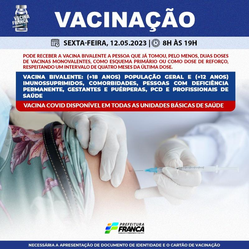 Confira a programação da Campanha de Vacinação contra a COVID-19