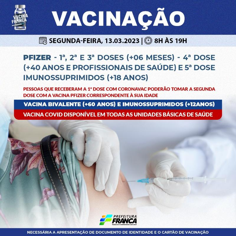 Confira a programação da Campanha de Vacinação contra a COVID-19