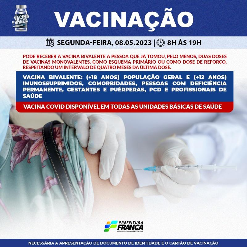 Confira a programação da Campanha de Vacinação contra a COVID-19