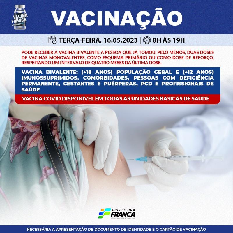 Confira a programação da Campanha de Vacinação contra a COVID-19