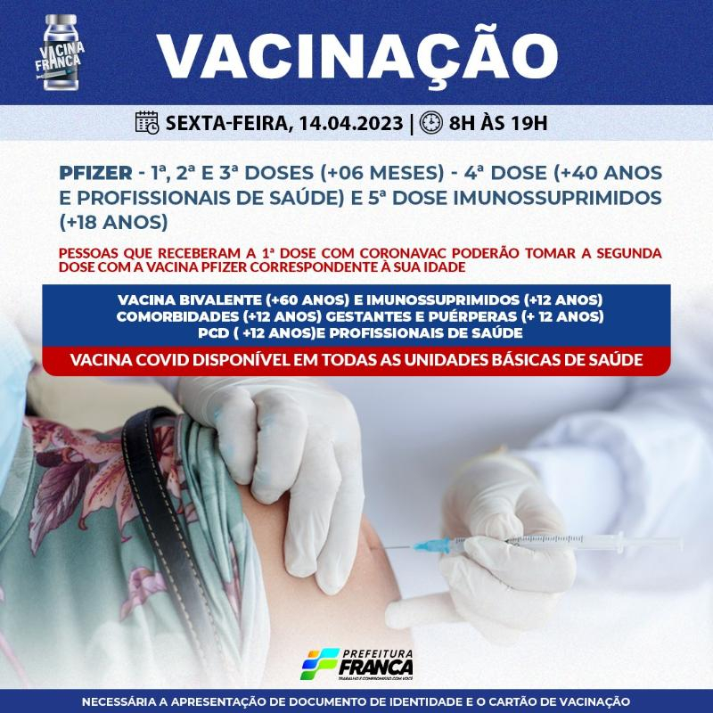 Confira a programação da Campanha de Vacinação contra a COVID-19