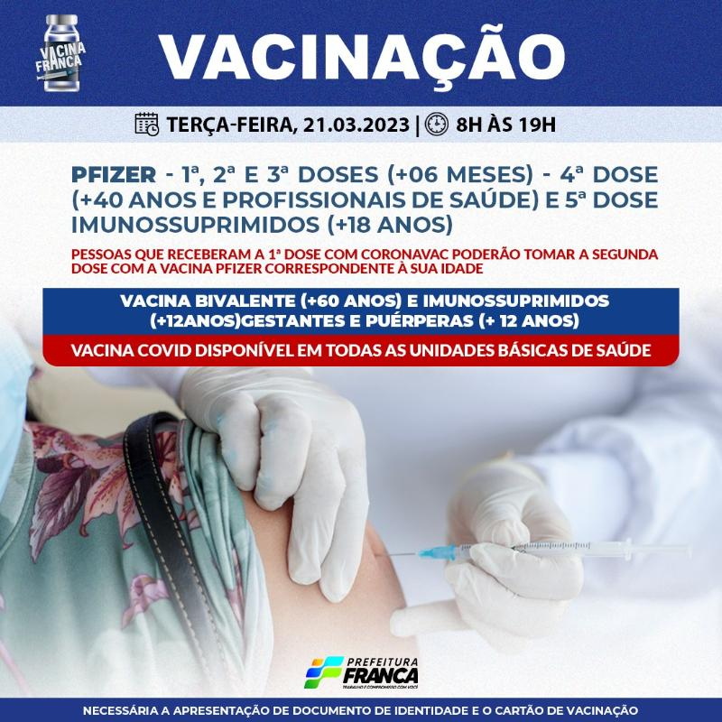 Confira a programação da Campanha de Vacinação contra a COVID-19