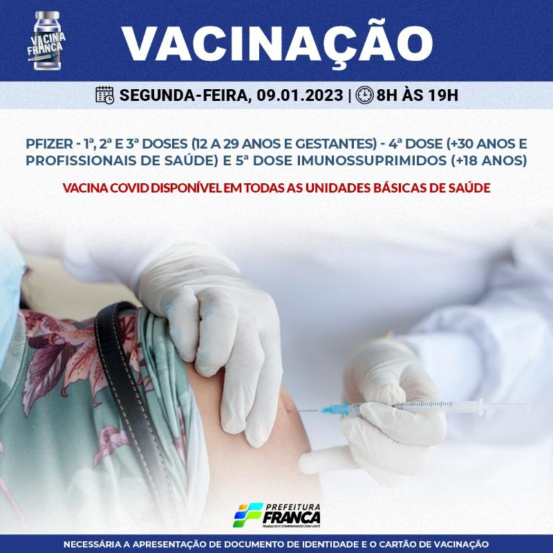 Confira a programação da vacinação contra a COVID-19 e de rotina