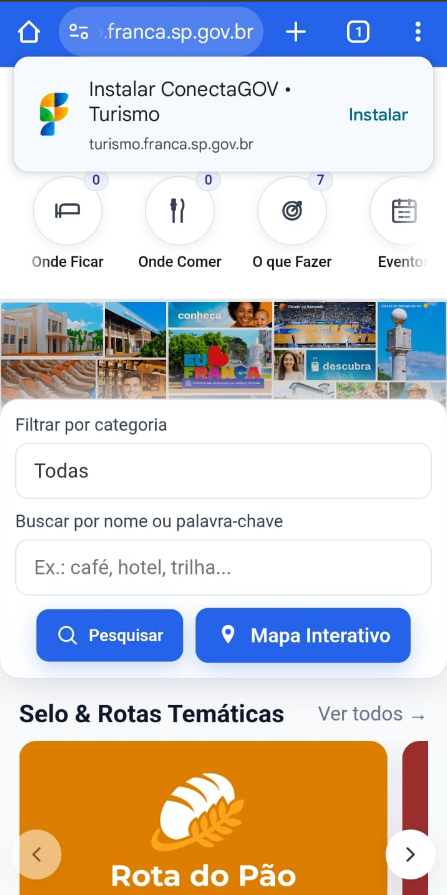 Como instalar o app do turismo (Android)